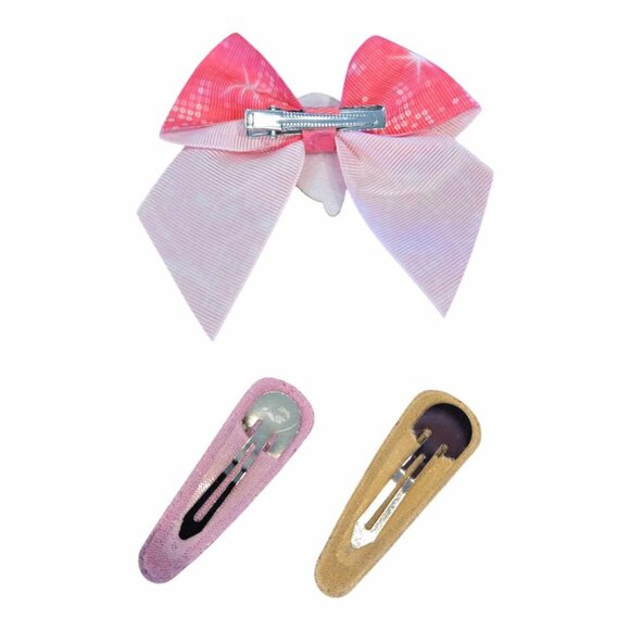 Barbie Sequin Hair Bow Clippie Set - Picture 2 of 2